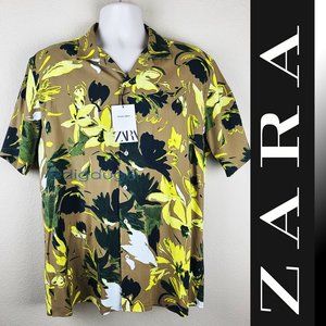 NWT Zara Floral Button Shirt